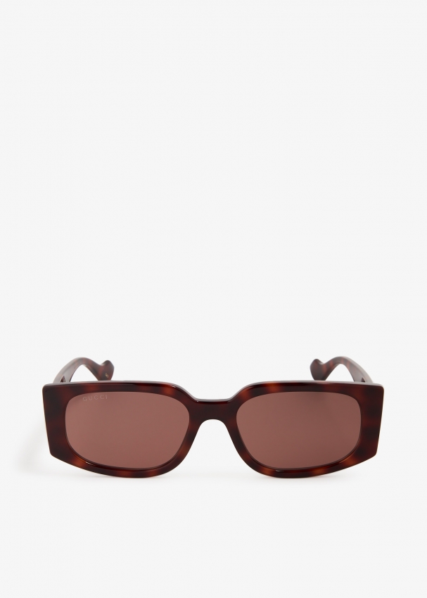 Gucci brown square sunglasses cheap