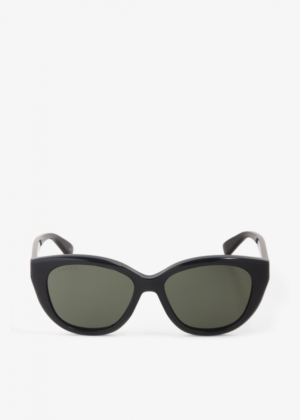 Gucci cat sales eye sunglasses black