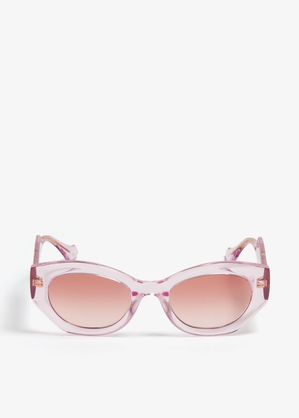 Gucci Oval frame sunglasses for Women Pink in UAE Level Shoes