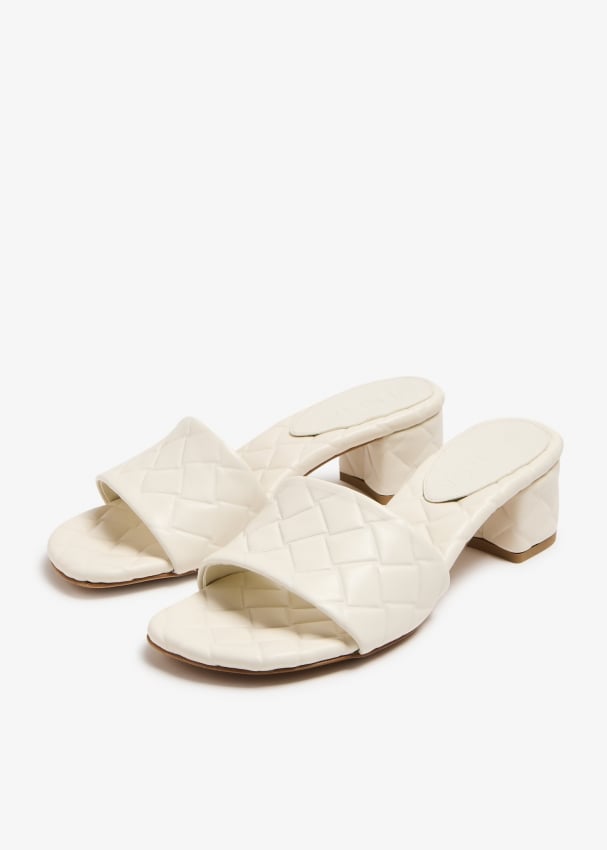 Bottega Veneta Amy mules for Women White in UAE Level Shoes