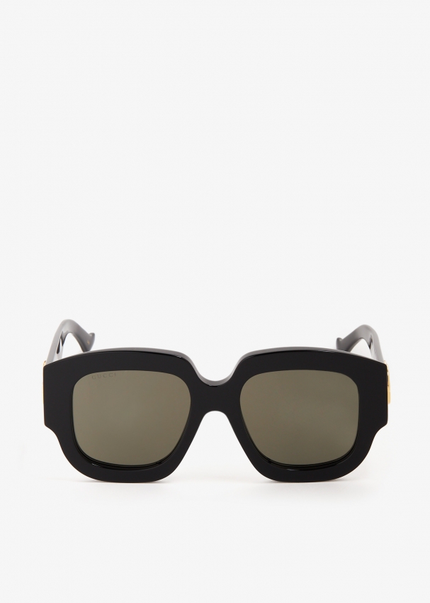 Gucci Square frame sunglasses for Women Black in UAE Level Shoes