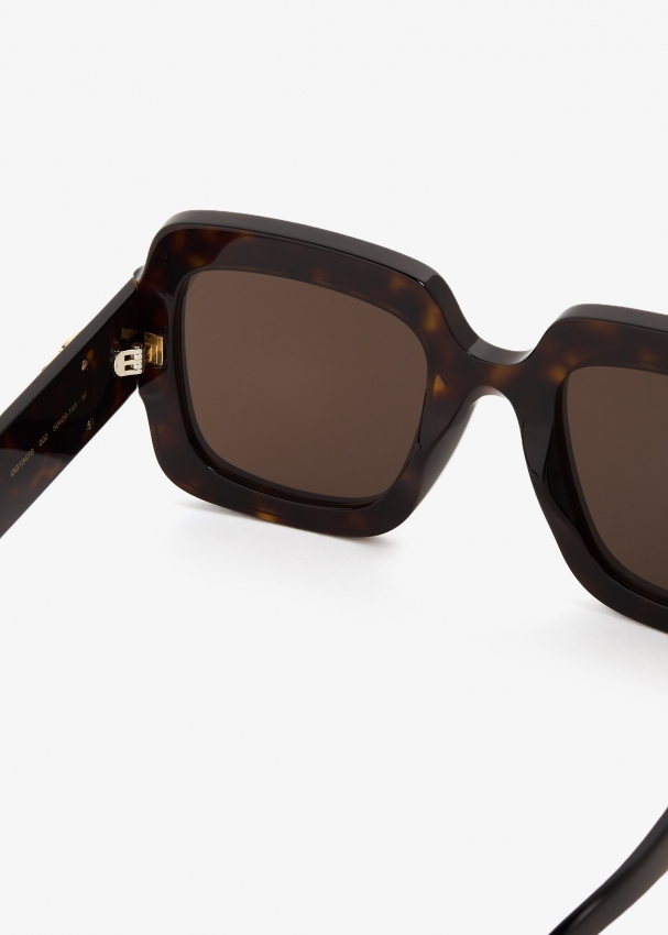Gucci Square frame Double G sunglasses for Women Brown in UAE Level Shoes