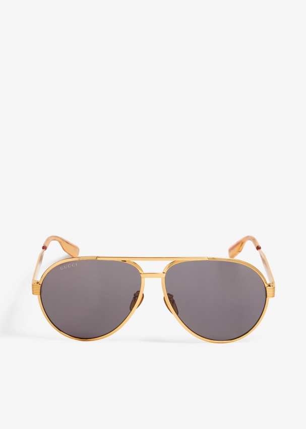 Gucci sunglasses aviator gold outlet