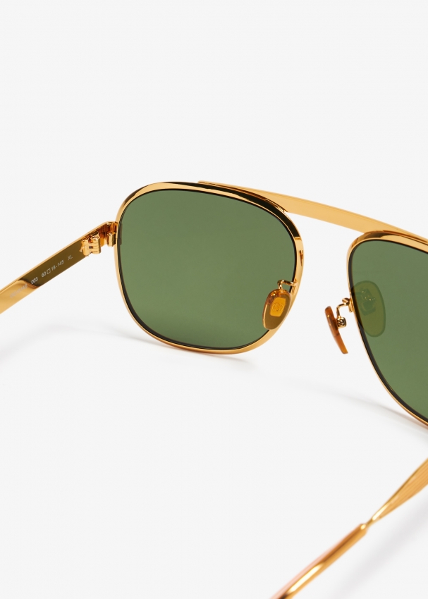 Gold frame deals sunglasses