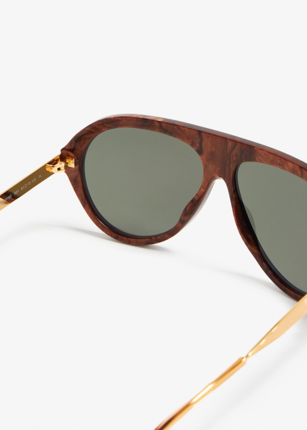 Gucci Navigator frame sunglasses for Men Black in UAE Level Shoes
