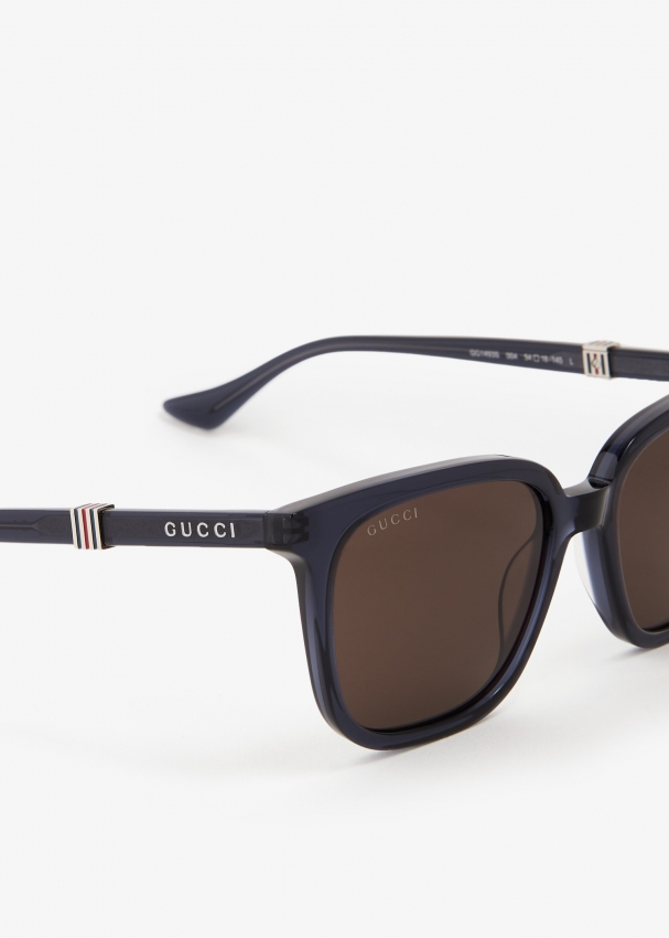 Gucci Square framed sunglasses for Men Blue in UAE Level Shoes