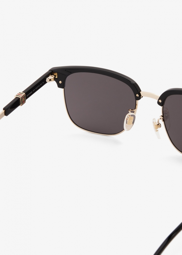Gucci Oval frame sunglasses for Men Black in UAE Level Shoes