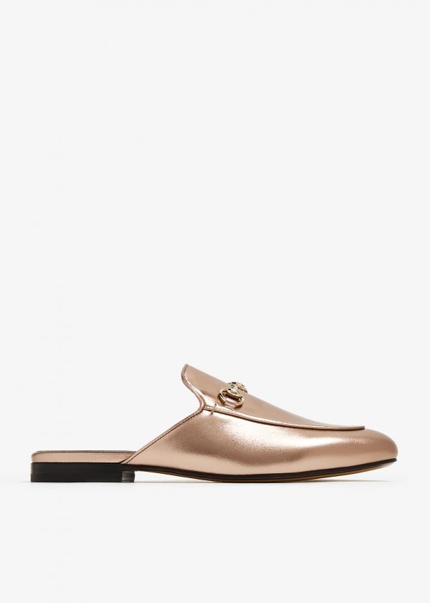 Gucci Princetown slippers for Women Metallic in Kuwait Level Shoes