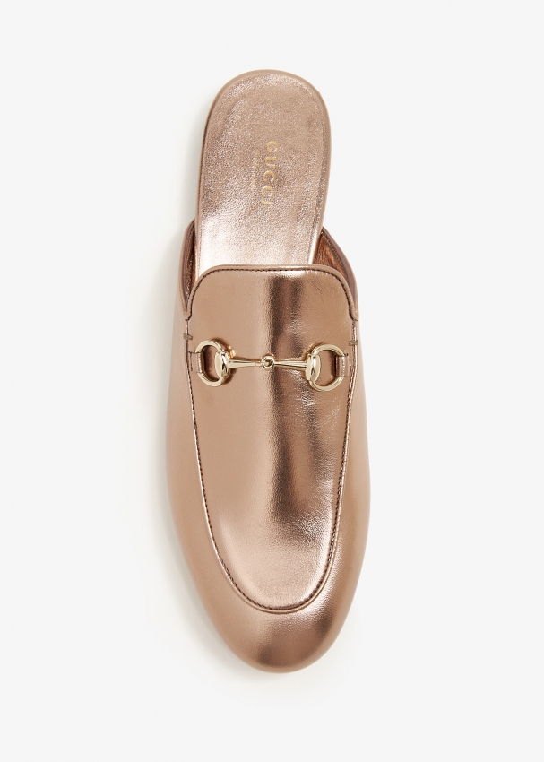 Gucci deals gold slippers