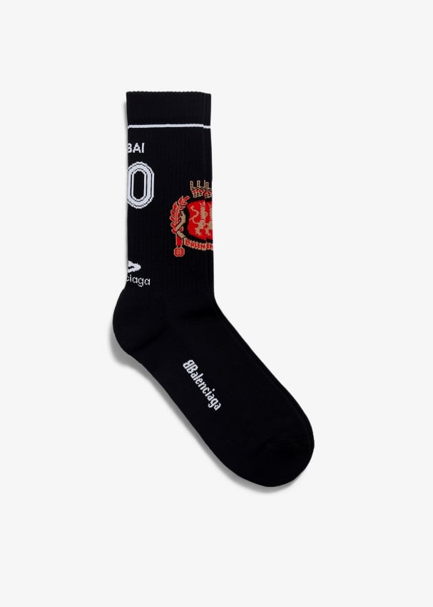 Balenciaga socks all black hotsell