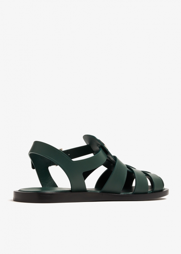 Gucci Interlocking G sandals for Men Green in UAE Level Shoes