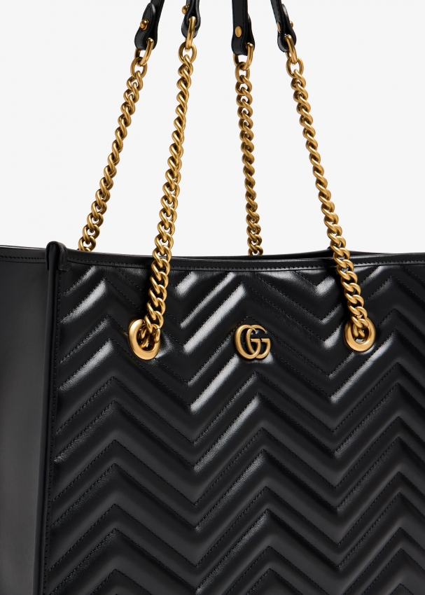 Gucci GG Marmont medium tote bag for Women Black in UAE Level Shoes
