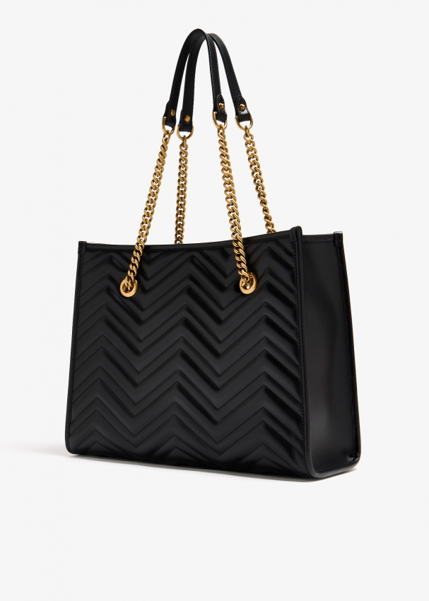 Gucci GG Marmont medium tote bag for Women Black in UAE Level Shoes