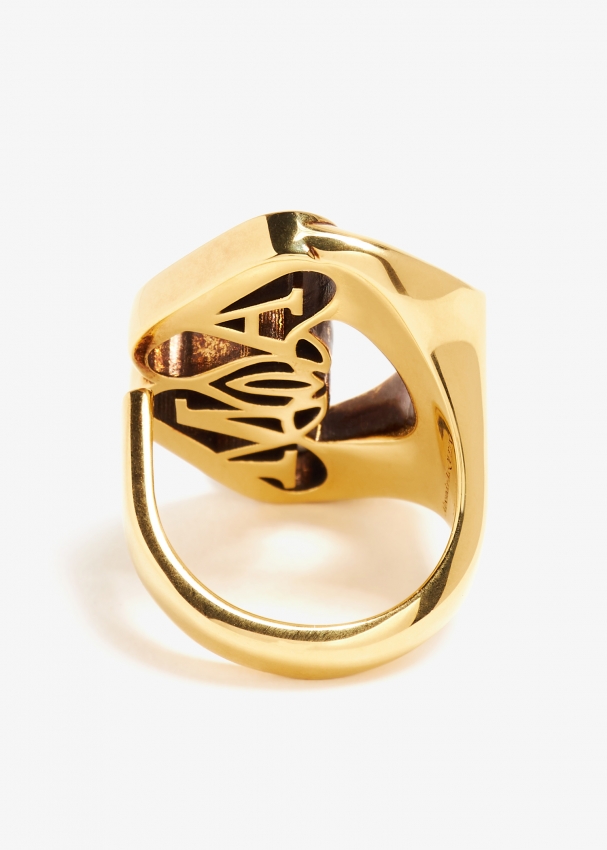 Radiant Upscale Filigree Leaf 22K Gold CZ Ring – Andaaz Jewelers