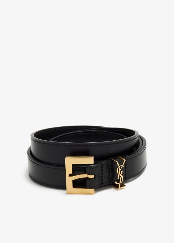 Saint Laurent Monogram belt for Women - Black in UAE