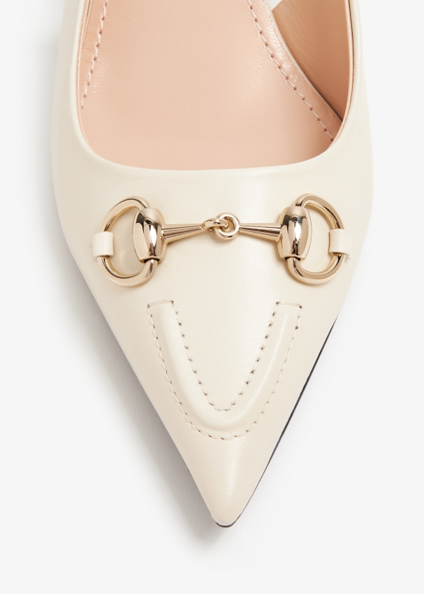 Gucci Horsebit slingback pumps for Women White in UAE Level Shoes