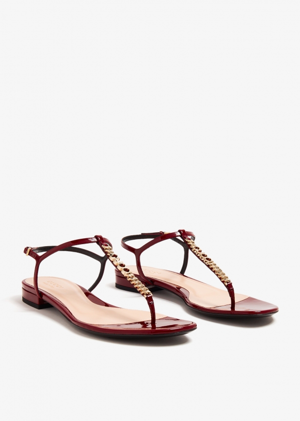 Gucci Signoria thong sandals for Women Burgundy in Bahrain Level Shoes