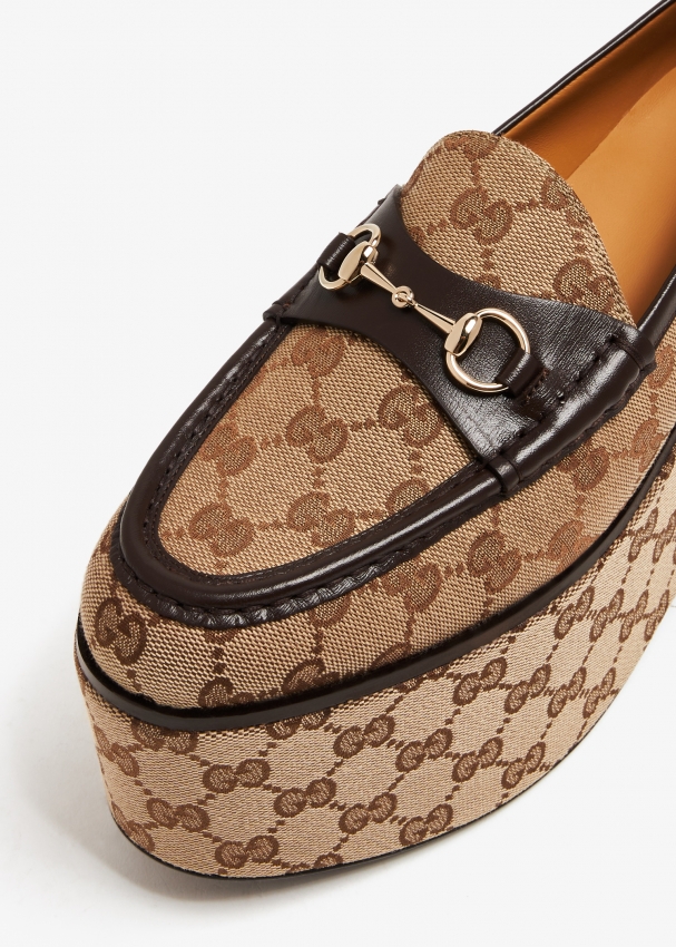 Gucci Horsebit platform loafers for Women Printed in UAE Level Shoes