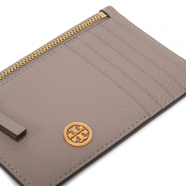 Tory Burch Walker top-zip card case for Women - Grey in UAE