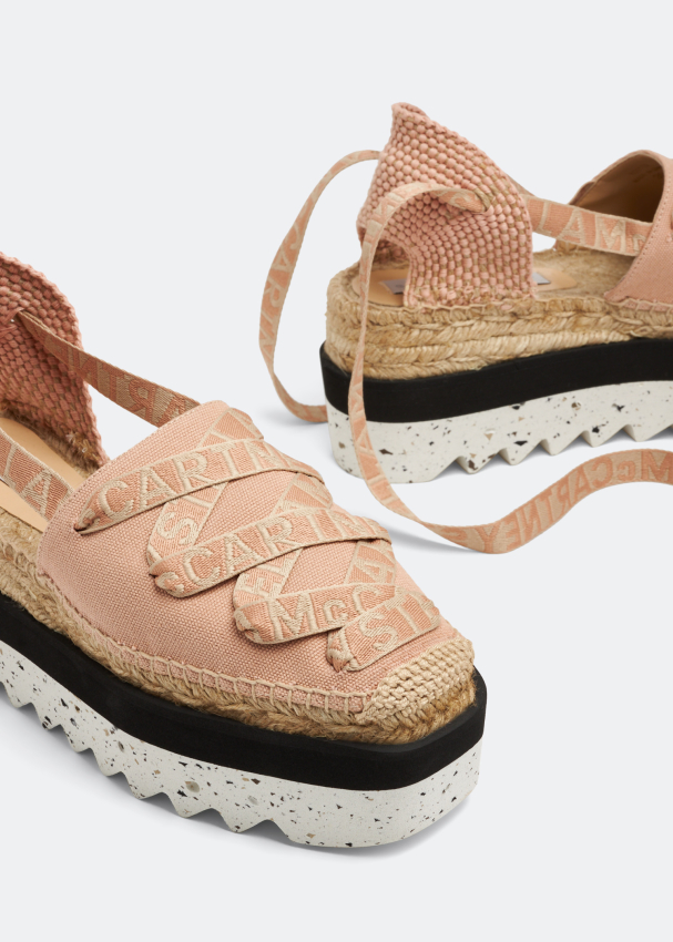 Stella McCartney Gaia canvas wedge espadrilles for Women Pink in UAE