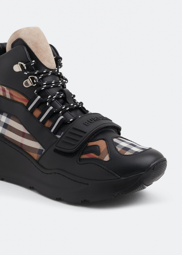 Burberry Ramsey high top sneakers for Women Black in UAE Level Shoes