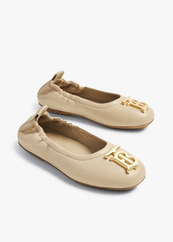 Burberry Mini Laura ballerinas for Girl Beige in KSA Level Shoes