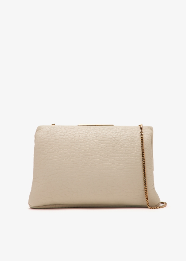 Ysl white clutch bag cheap