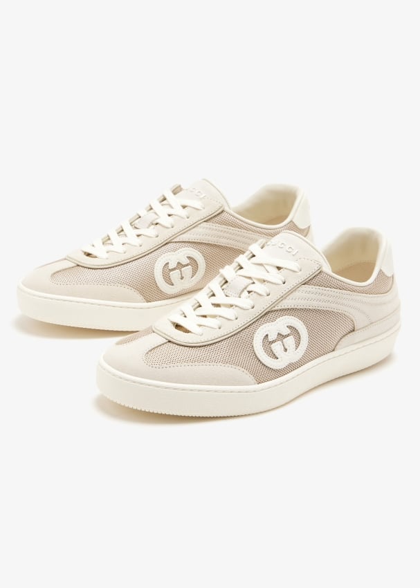 White and gold gucci shoes hotsell