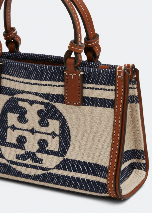 Tory Burch Ella stripe mini tote bag for Women Brown in UAE
