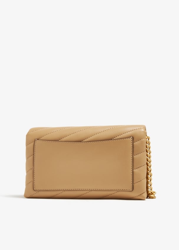 Tory Burch Kira chevron chain wallet for Women Beige in UAE