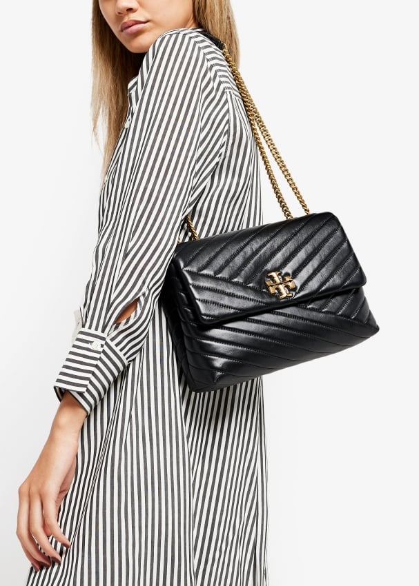 Tory Burch Kira Chevron Straw Convertible Shoulder Bag