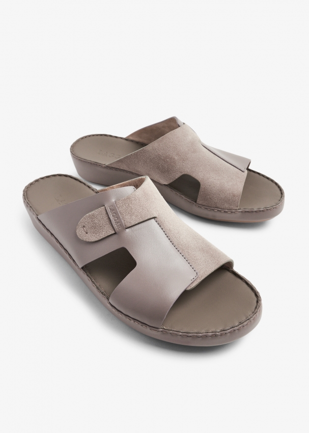 Laggar Drifted Side Strap sandals for Men Grey in UAE Level Shoes