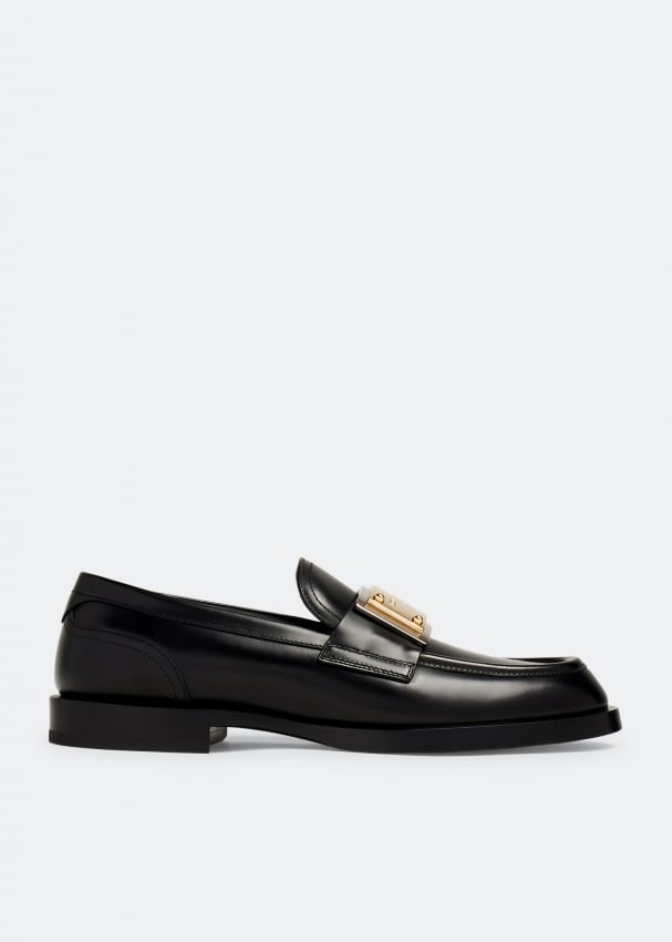 Dolce&Gabbana Brushed calfskin loafers for Men - Black in UAE | Level Shoes