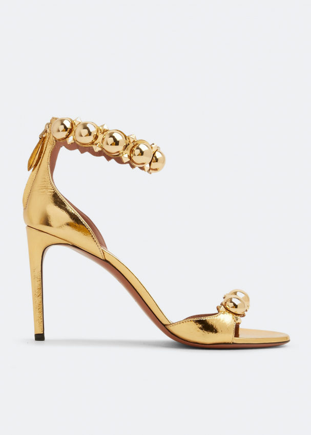 Gold cheap coin heels