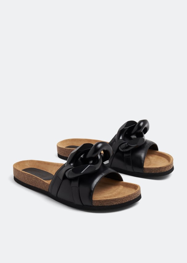 JW Anderson Chain slides for Men Black in UAE Level Shoes