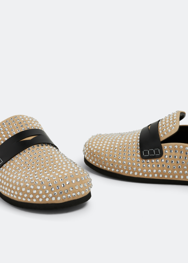 JW Anderson Crystal loafer mules for Women - Beige in UAE JW Anderson Crystal loafer mules for Women - Beige in UAE