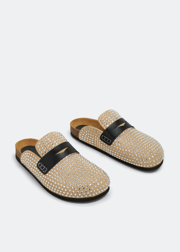 JW Anderson Crystal loafer mules for Women - Beige in UAE JW Anderson Crystal loafer mules for Women - Beige in UAE