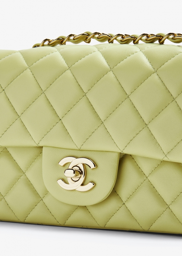 Chanel Small Classic Double Flap Yellow Caviar Light Gold Hardware