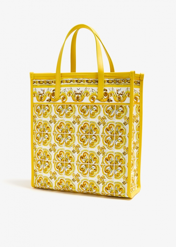 Yellow tote bag top