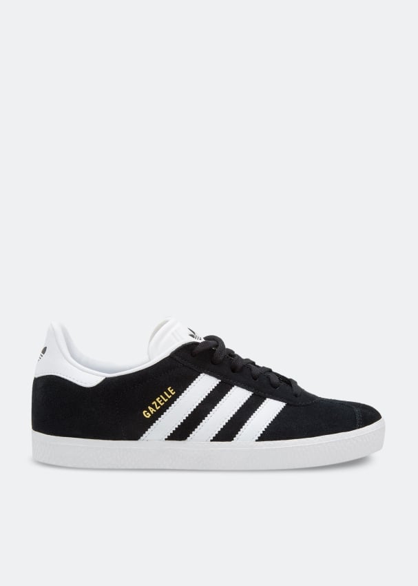 Adidas black top suede sneakers
