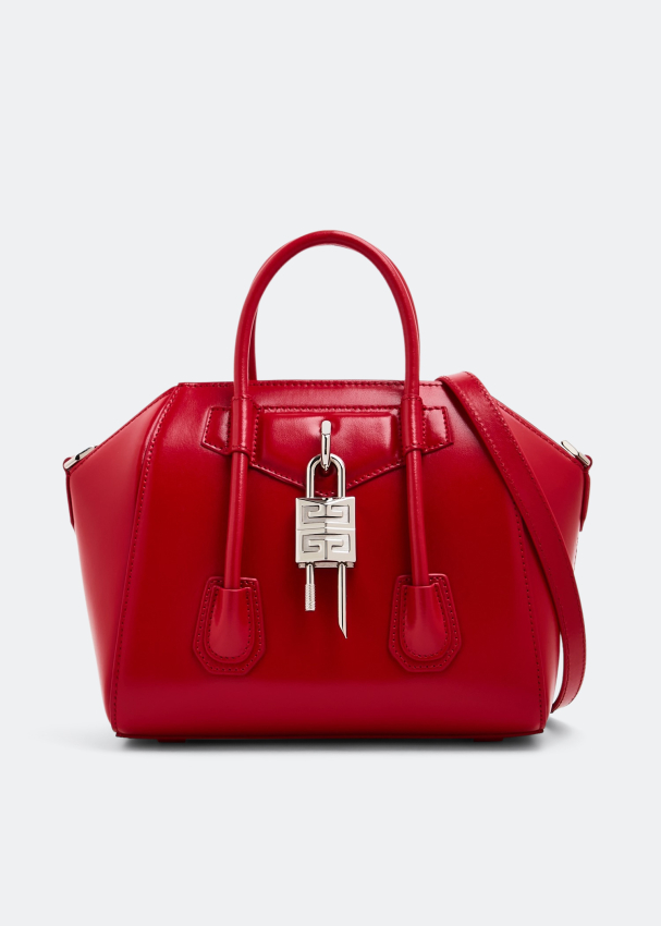 Givenchy Antigona Lock mini bag for Women Red in KSA Level Shoes