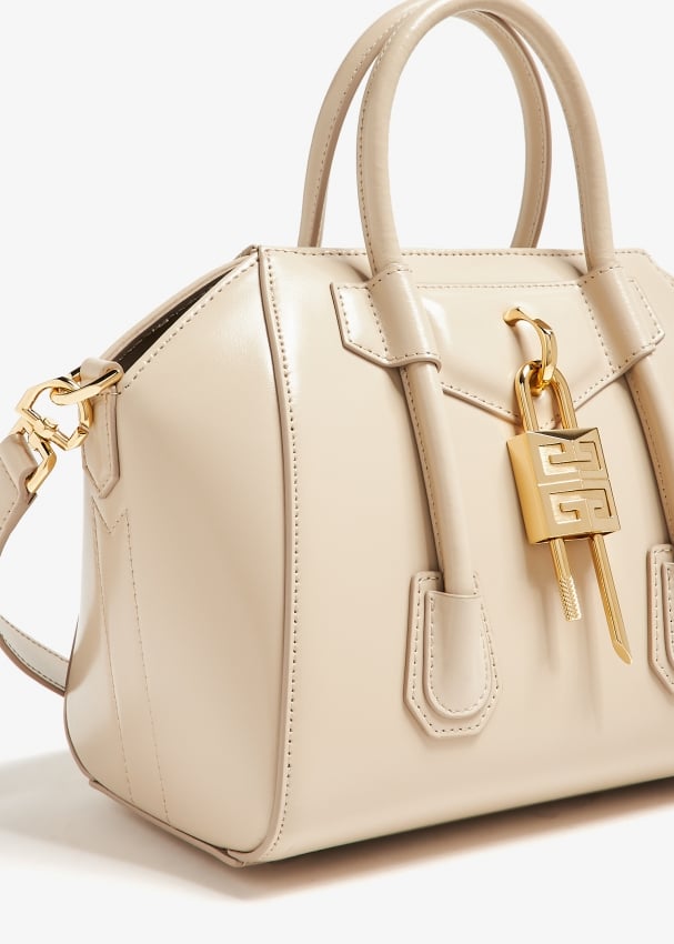 Givenchy Mini Antigona Lock bag for Women Cream in KSA Level Shoes