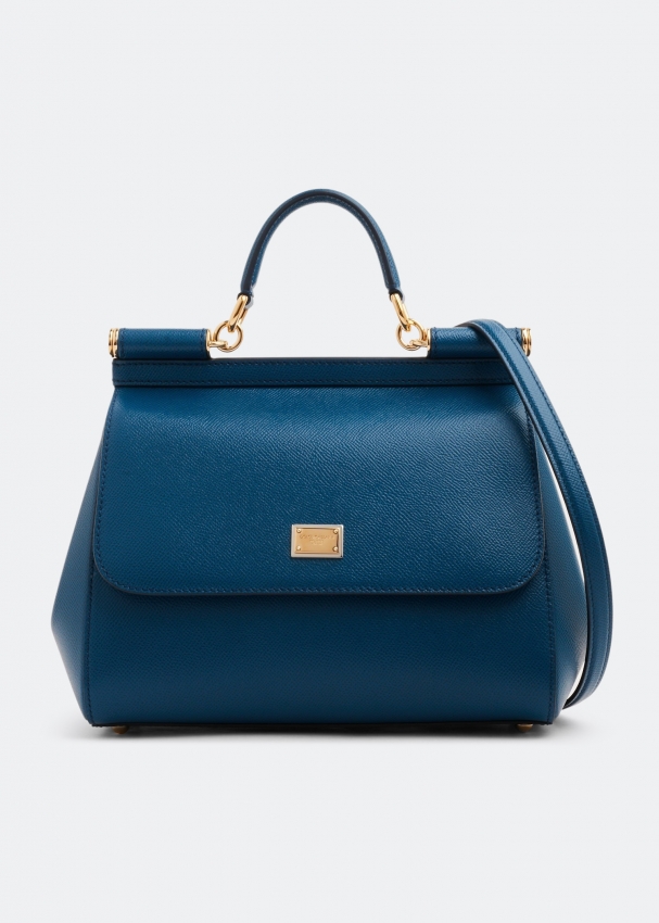 Medium dauphine top leather sicily bag