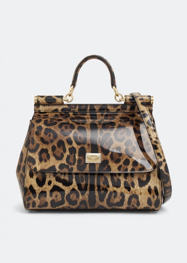 Medium sicily bag in printed dauphine calfskin clearance