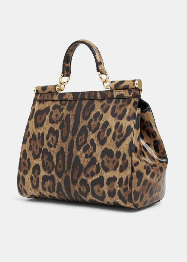 Medium sicily bag hot sale in printed dauphine calfskin