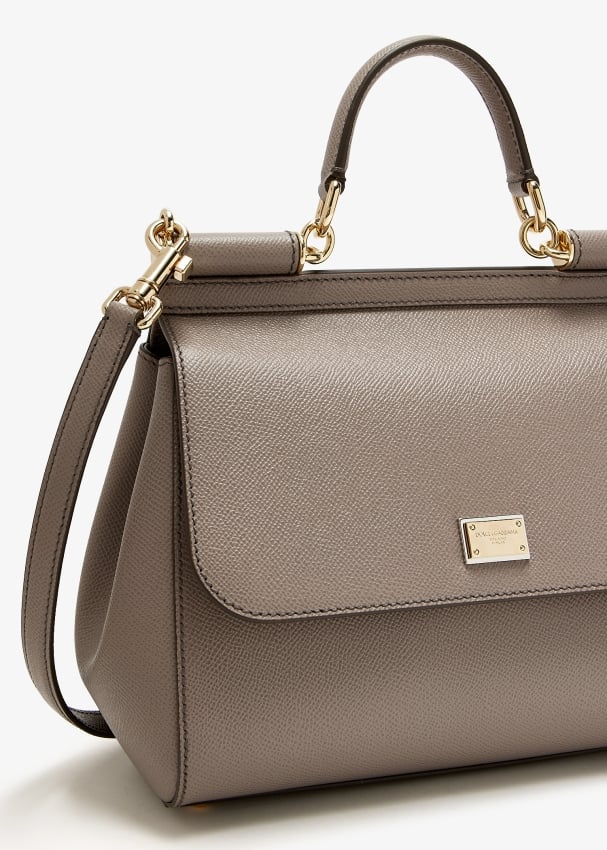 Dolce&Gabbana Large Sicily handbag for Women - Taupe in UAE | Level Shoes
