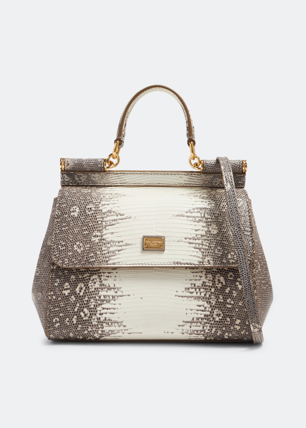 Medium sicily bag in printed dauphine calfskin cheap
