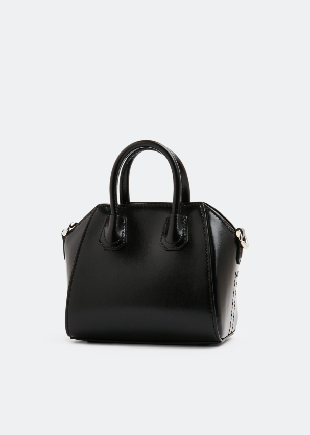 Antigona Micro Leather Tote Bag in Black - Givenchy