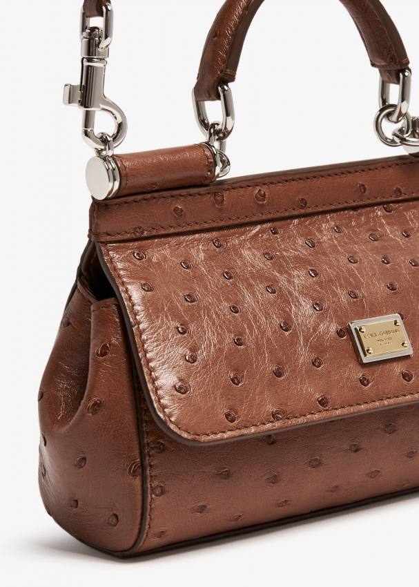 Ostrich top skin bag