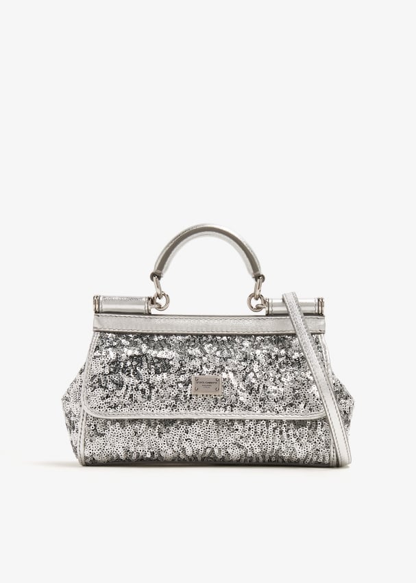 Dolce&Gabbana Small Sicily bag for Women - Silver in UAE | Level Shoes